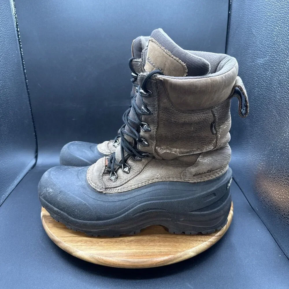 Eddie Bauer Snoqualmie Pass Men's Size 9.5 Hiking Boots Brown 8” Waterproof